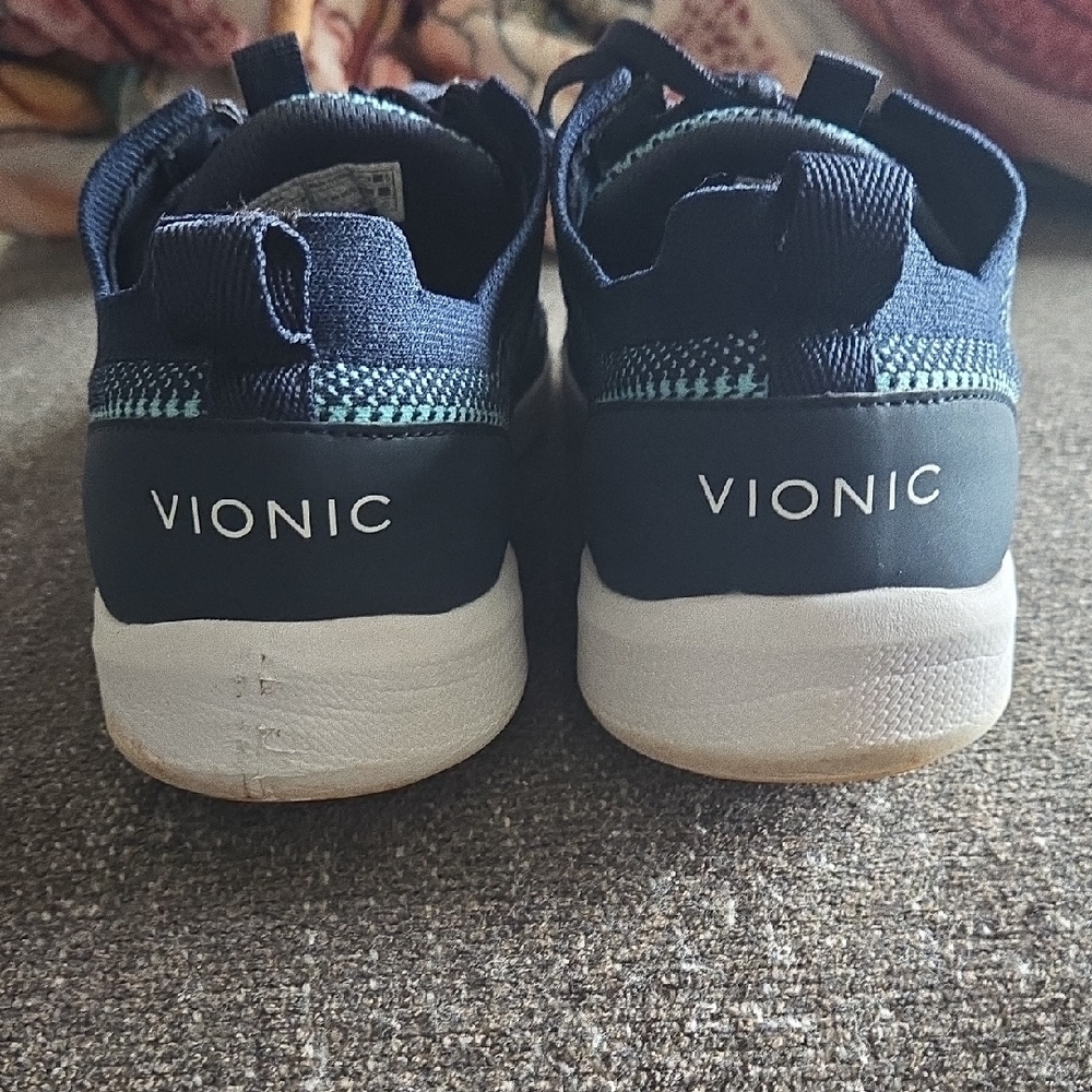 Vionic Blue and White Sneakers with Supportive Soles